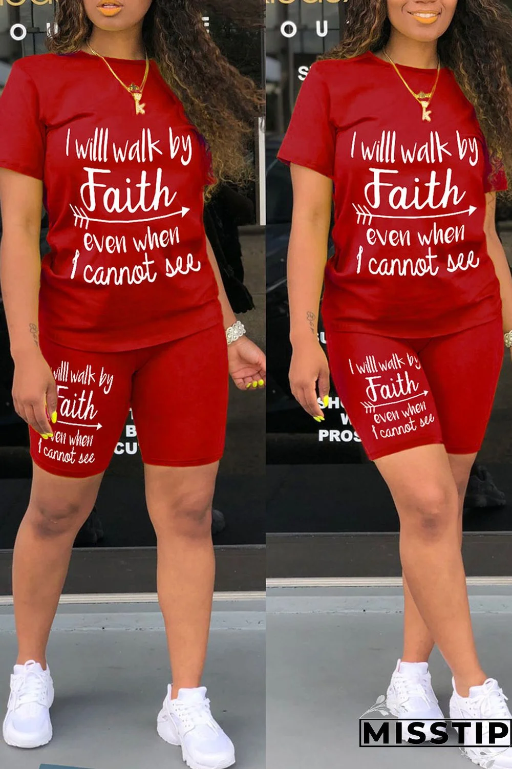 Ink Green Casual Print Patchwork O Neck Short Sleeve Two Pieces