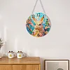 (US Local)2D Flat DIY Rabbit 5D Diamond Hanging Clock Art Craft for Living Room Decoration