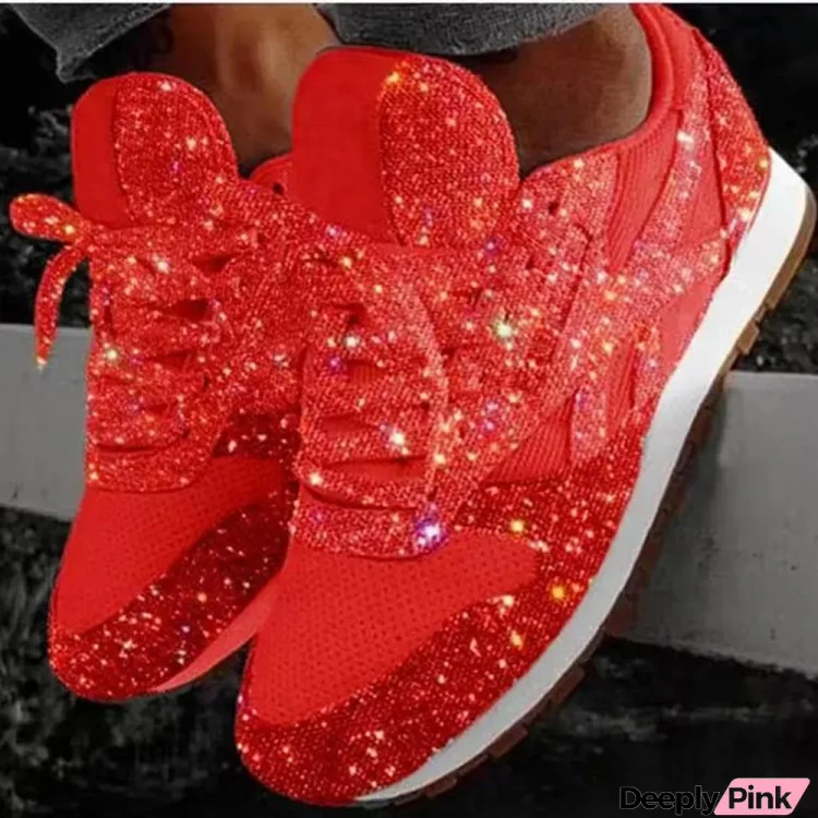 Red Casual Sportswear Round Sport Breathable Sneakers