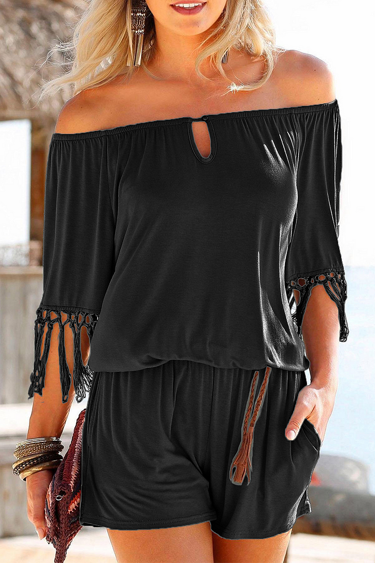 Casual Solid Without Belt Off The Shoulder Straight Jumpsuits(3 Colors) - Life is Beautiful for You - SheChoic