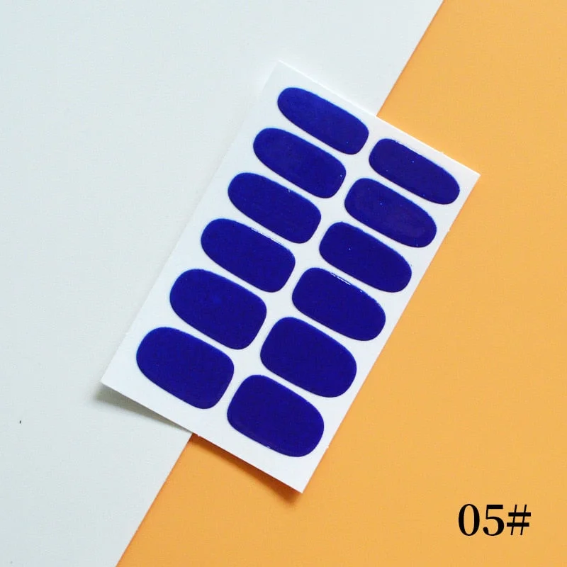 New Designs Full Cover Nail Stickers Fashion Flowers Nail Sticker Set Self Adhesive Manicure Decoracion Nail Strips-Nail Inspo