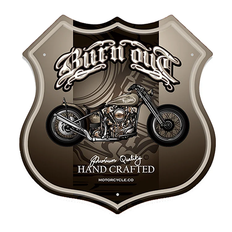 Moto - shiled vintage tin signs - 11.8x11.8inch