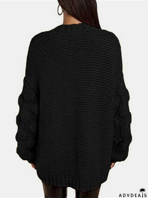 Open Front Long Sleeve Cardigan