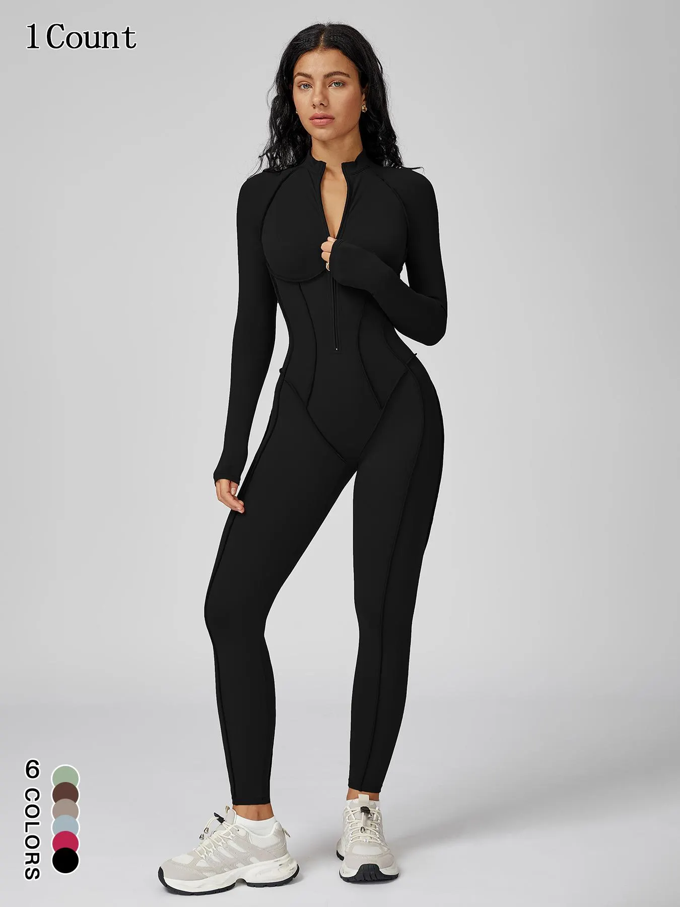 Viral Tiktok Trend Sleeveless Athletic Bodysuit, Bbuttery Soft Tummy Control Butt Lifting One Piece Stretchy Sports Jumpsuit, Casual Slim-Fitting Below the Knee