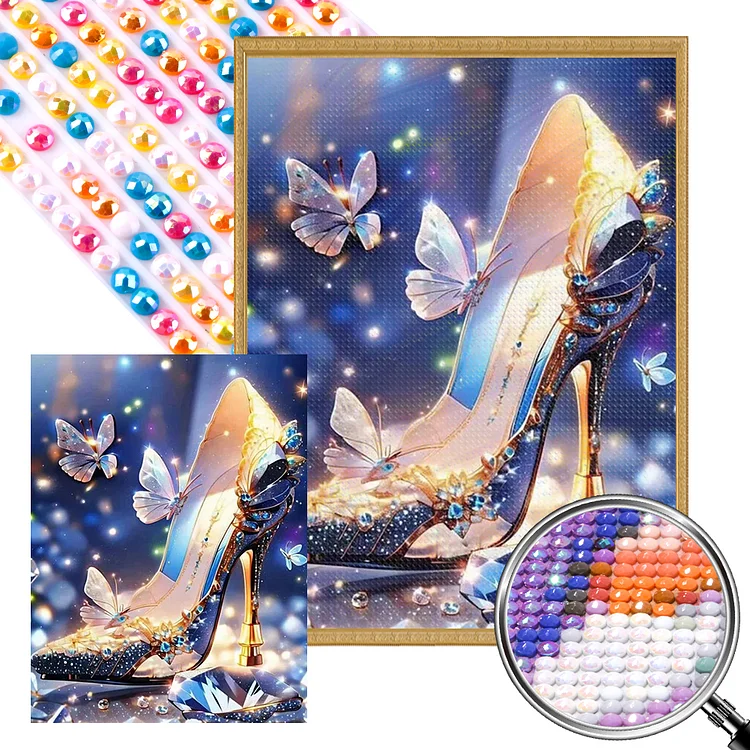 Fantasy High Heels 30*40CM (Canvas) AB Round Drill Diamond Painting gbfke