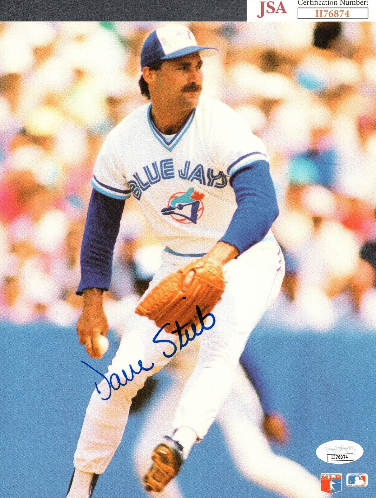 JSA Dave Steib Autographed Signed AUTO 8x10 Photo Poster painting Toronto Blue Jays TRB 462