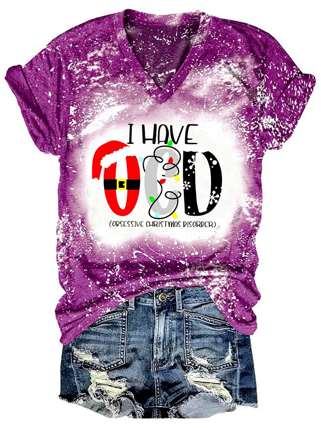 I Have O.C.D. Christmas Bleaching T-shirt