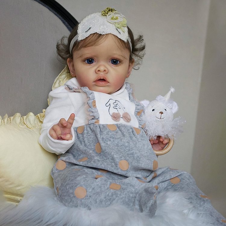  [New Updated Series]22" Soft Weighted Body Cute Lifelike Handmade Reborn Toddler Baby Girl Doll Florence - Reborndollsshop®-Reborndollsshop®