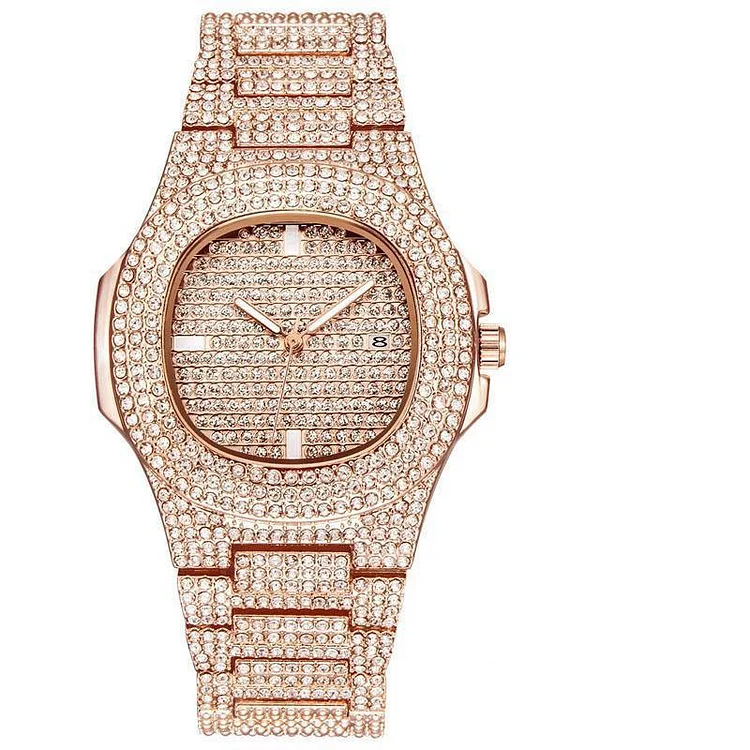 Iced Out Rhinestone Watch-VESSFUL