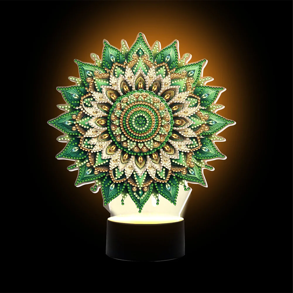 5D DIY Acrylic Mandala Decorative Diamond Lamp for Art Crafts