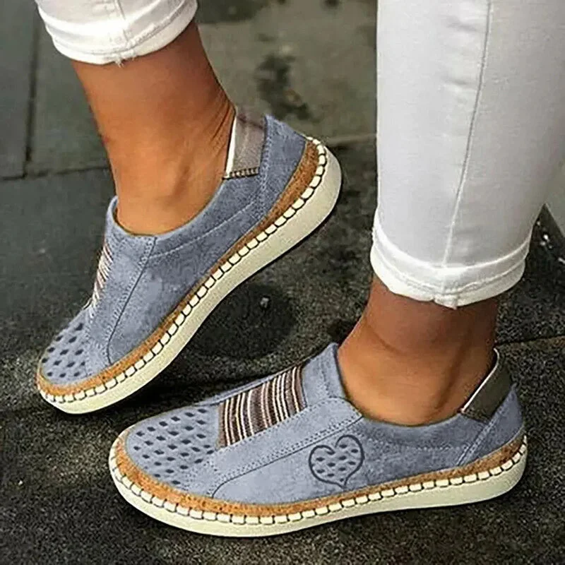 Women Flat Heel Hollow Out Casual Sneakers