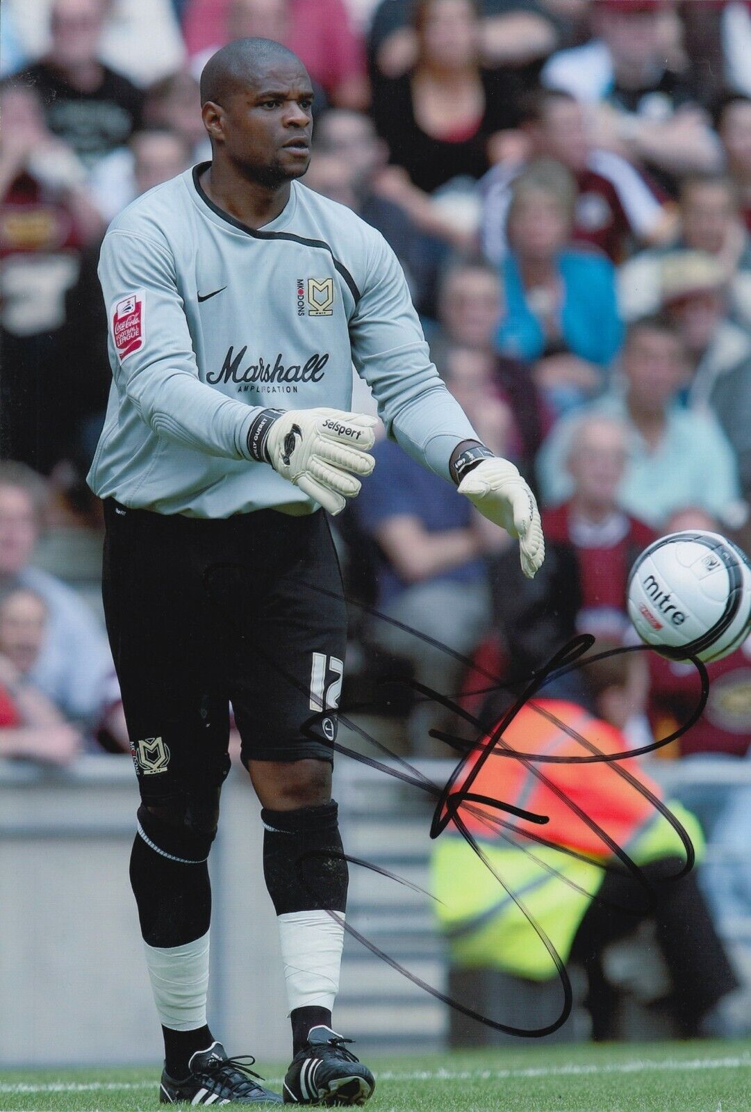 Willy Gueret Hand Signed 12x8 Photo Poster painting - MK Dons - Football Autograph 4.