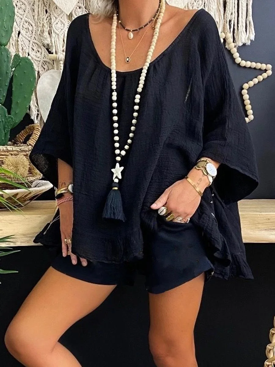 Loose Casual And Comfortable Back Hollow Suit