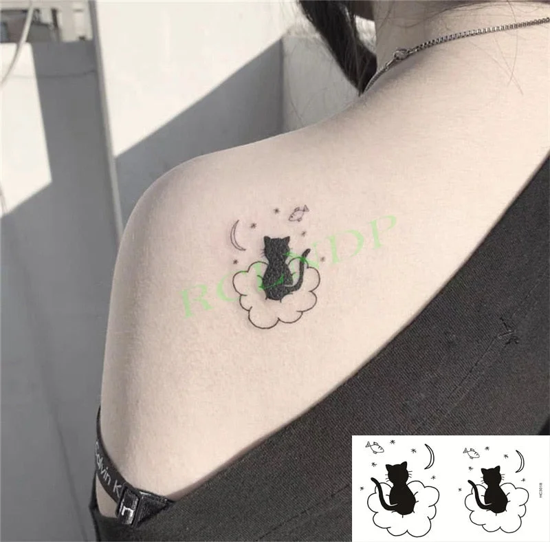 Waterproof Temporary Tattoo Sticker ins Angel wings Cupid bear Cartoons cute Body Art flash tatoo fake tatto Women Men