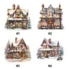 Christmas Cabin-Full Embroidery 2 Strands 18CT Counted Cross Stitch-35*35CM