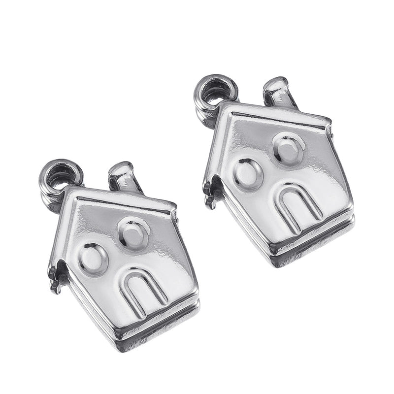 10 PCS/Package 14 * 12mm 304 Stainless Steel Tortoise Dolphin Shell Pendant Jewelry Accessories