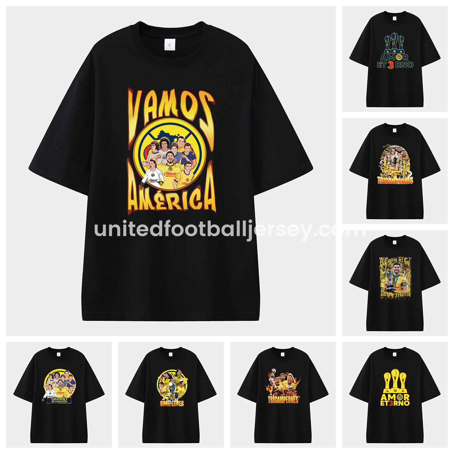 Club América Triple Championship Unisex Pure Cotton T-shirt
