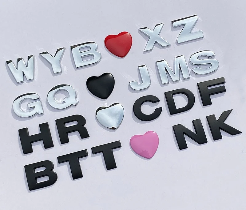 Car DIY personalized letter metal sticker