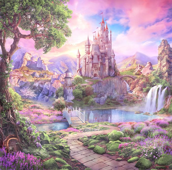 【Xiaobai Brand】Purple Landscape Full 14CT Pre-stamped Canvas(90*89cm) 140 Colors Cross Stitch