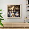 Lion Cub Grey Reflection-11CT Stamped Cross Stitch 40*40cm/15.75*15.75in