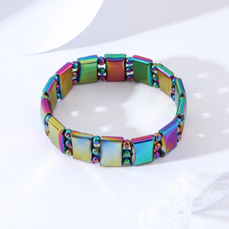 Bracelet Magnet Yoga Beaded Elastic Bracelet Hot Selling Bracelet Female Bracelet Male Black Gall Stone Jewelry