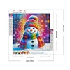 Bonhomme de neige-Perceuse ronde peinture diamant-30 * 30cm
