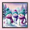 Snowman - 11CT Stamped Cross Stitch - 40*40cm