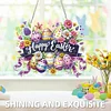 Diamond Painting Acrylic Single Side Drill Easter Egg Pendant Charms Kits for Adults Home Window Decor