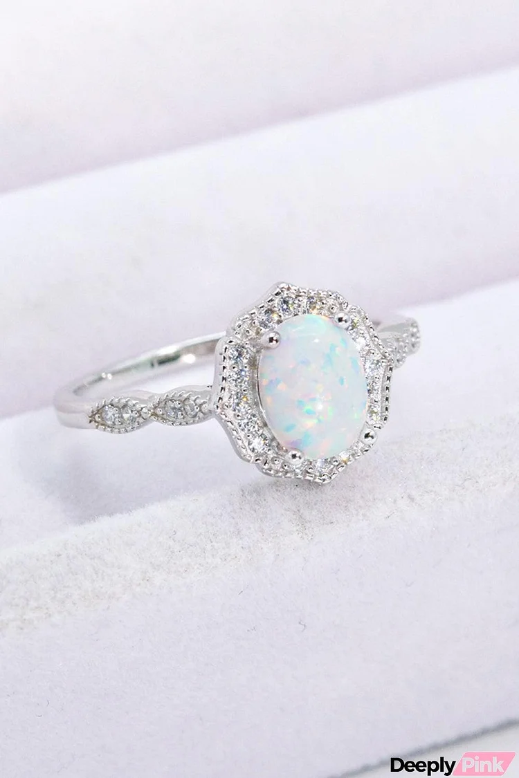 Just For You 925 Sterling Silver Opal Ring