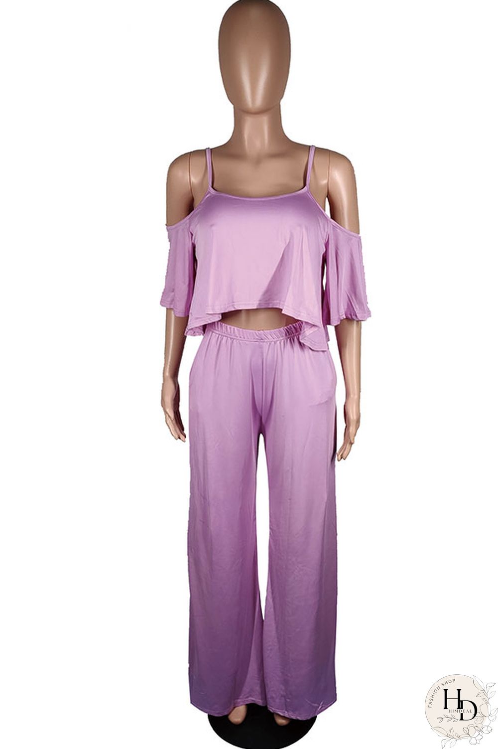 Yellow Polyester Sexy Fashion Patchwork ruffle Solid Straight Half Sleeve Two-piece Pants Set