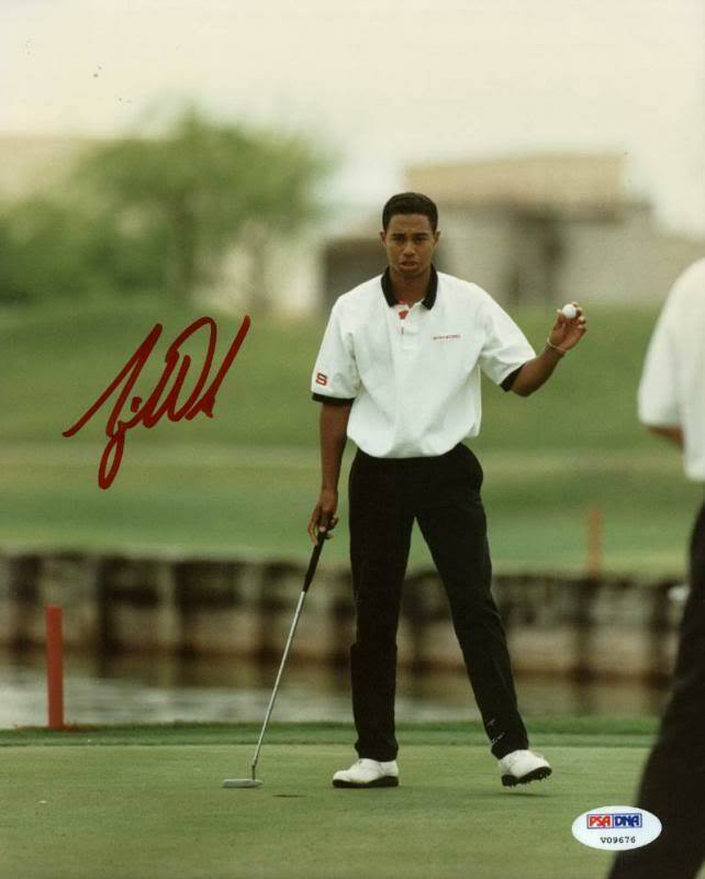 Tiger Woods Signed 8X10 Photo Poster painting Autograph Graded Gem Mint 10! PSA/DNA #V09676