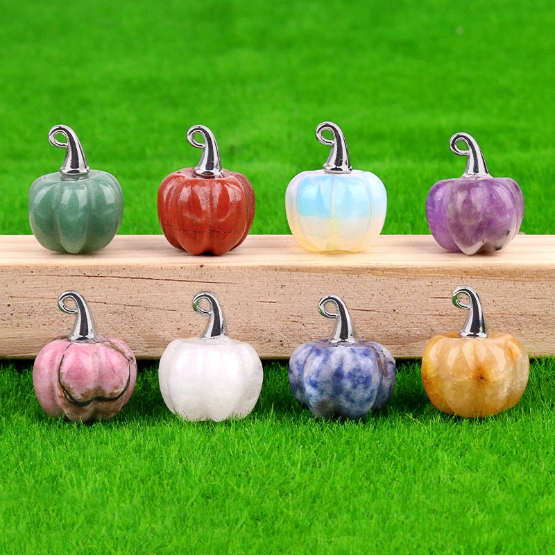 1 Piece 16*20mm Alloy Natural Stone Pumpkin Pendant Jewelry Accessories