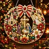 DIY Diamond Painting Xmas Hanging Ornament Pendant Acrylic Double Sided Print Decor Kit