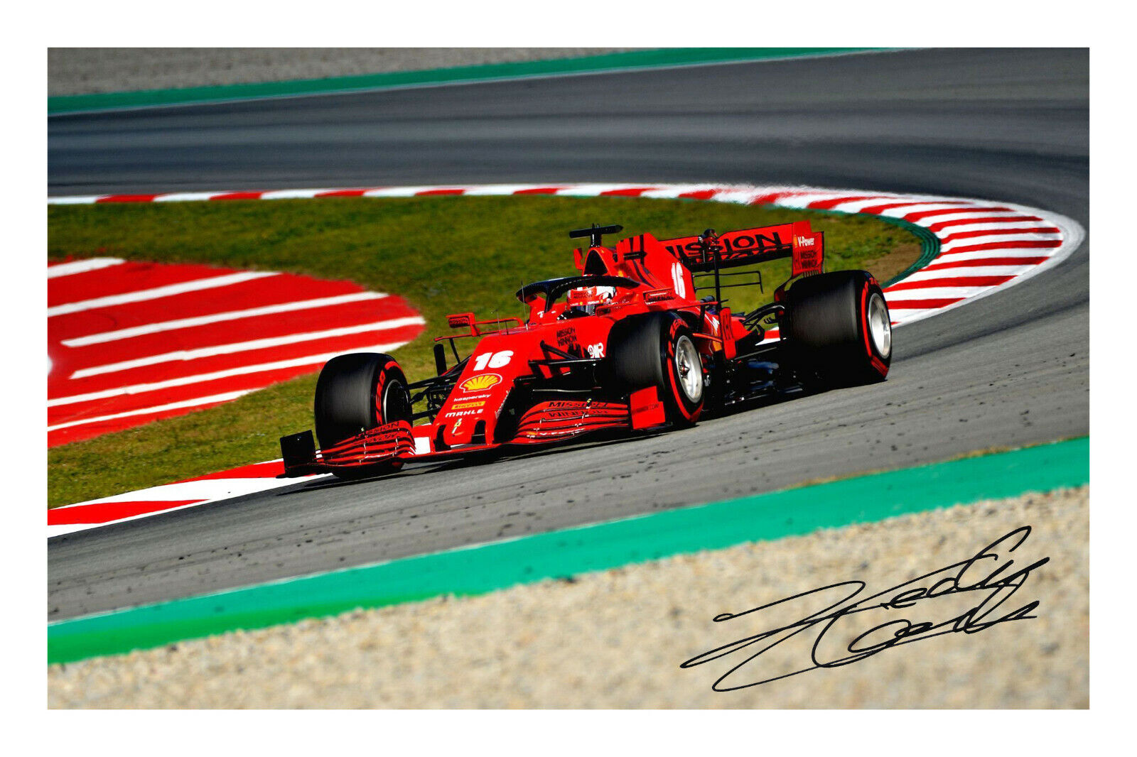 Charles Leclerc Signed A4 Photo Poster painting Print Autograph Formula 1 2021 F1 One