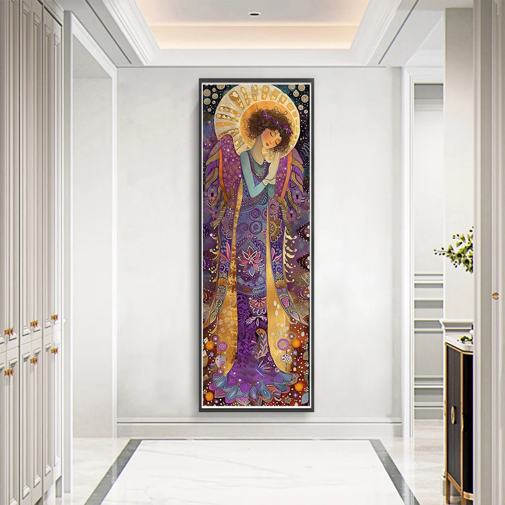 11CT Full Stamped Cross Stitch - Girl(Canvas|30*90CM)