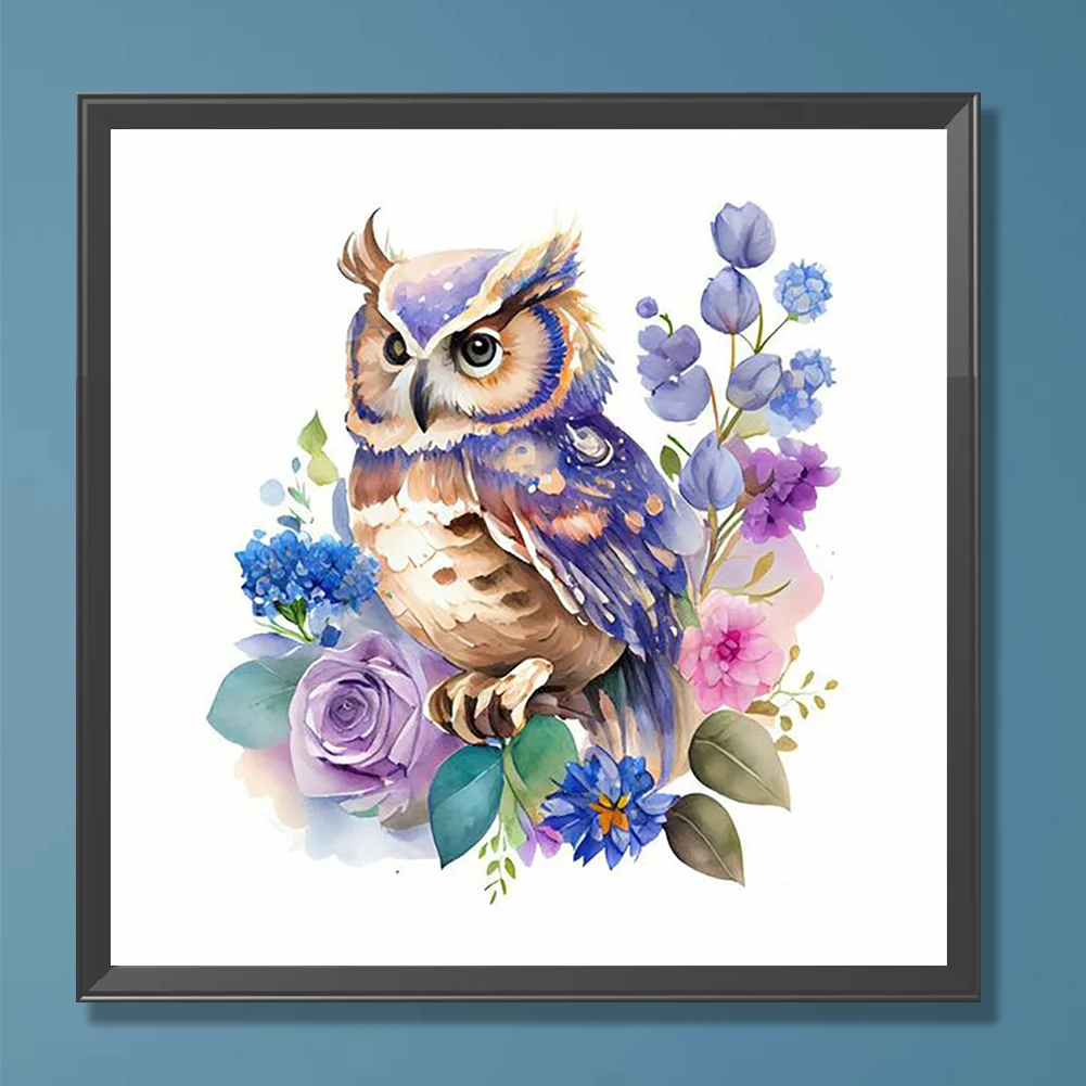 Full Round Diamond Painting 30*30cm - Owl