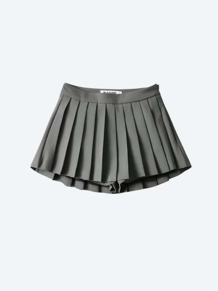 Brownm Mini School Skort