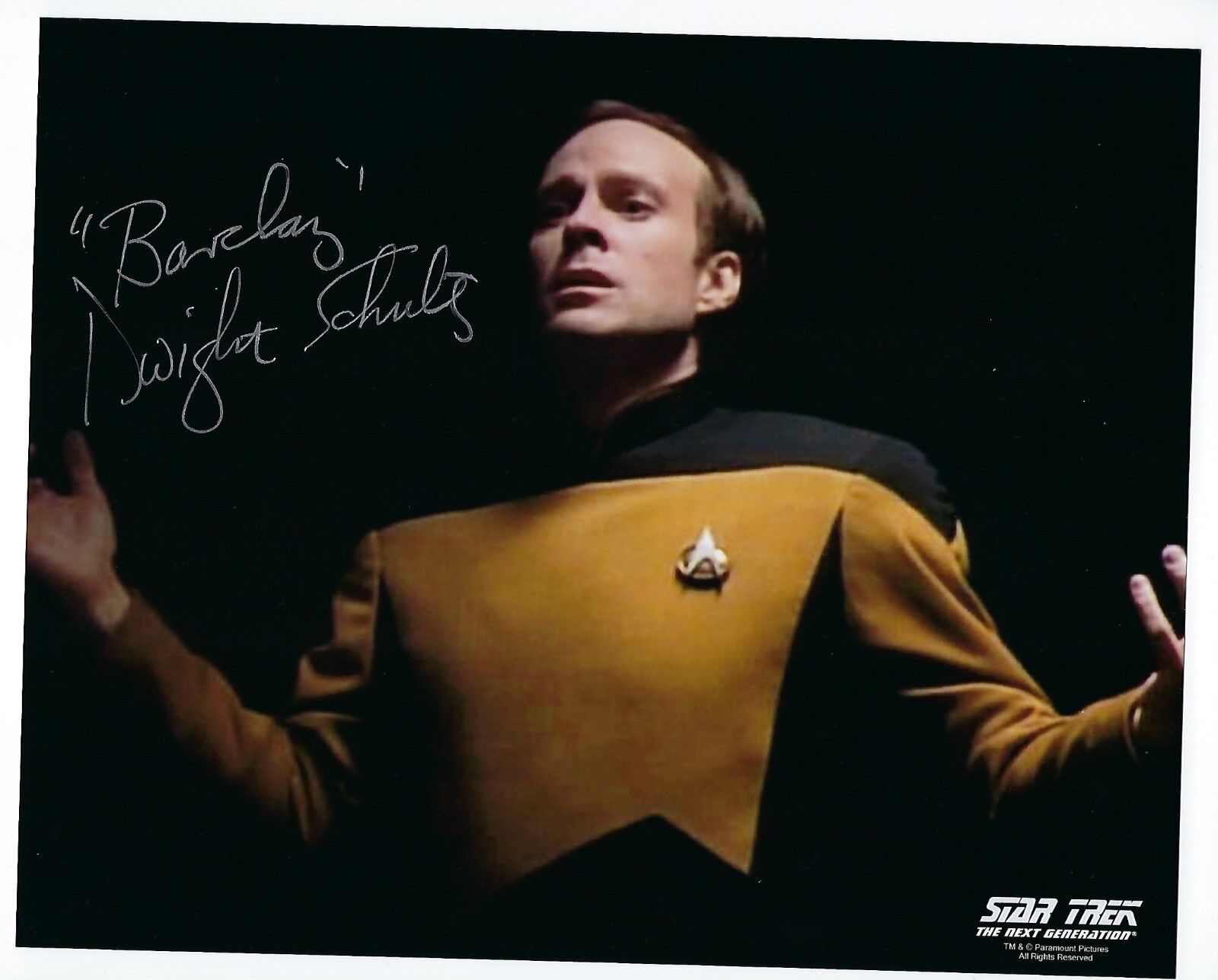 Dwight Schultz - Star Trek TNG signed Photo Poster painting