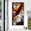 (40*70cm)Eagle Wolf - Full Round Drill Diamond Painting