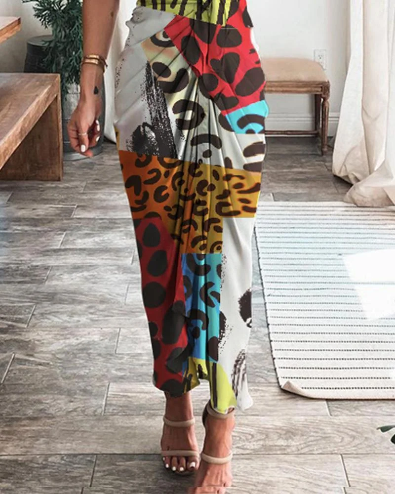 Commuter Fashion Printed Shirt Dress