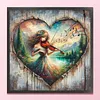 Girl Playing Violin-11CT Stamped Cross Stitch 40*40cm/15.75*15.75in tapestrymarket