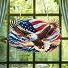 (US Local)US Flag Eagle Diamond Art Hanging Pendant 5D DIY Diamond Painting Dots Pendant