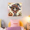 Halloween Cute Witch-11CT Stamped Cross Stitch 40*40cm/15.75*15.75in tapestrymarket