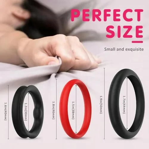 Harles 1.5 Inch Premium Stretchy Longer Harder Stronger Erection Cock Ring Kit