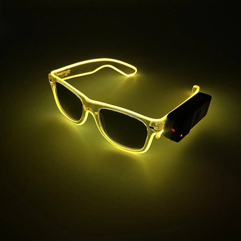 Halloween Exaggerated Color Block Plastic Holiday Party Luminous Glasses