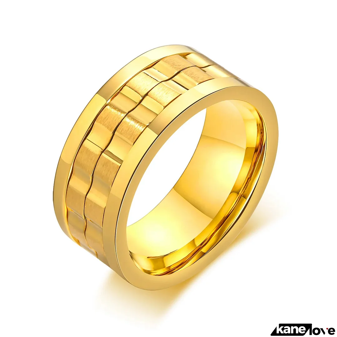 Men's Metal Stainless Steel Tension Mount Geometric Shape Ring