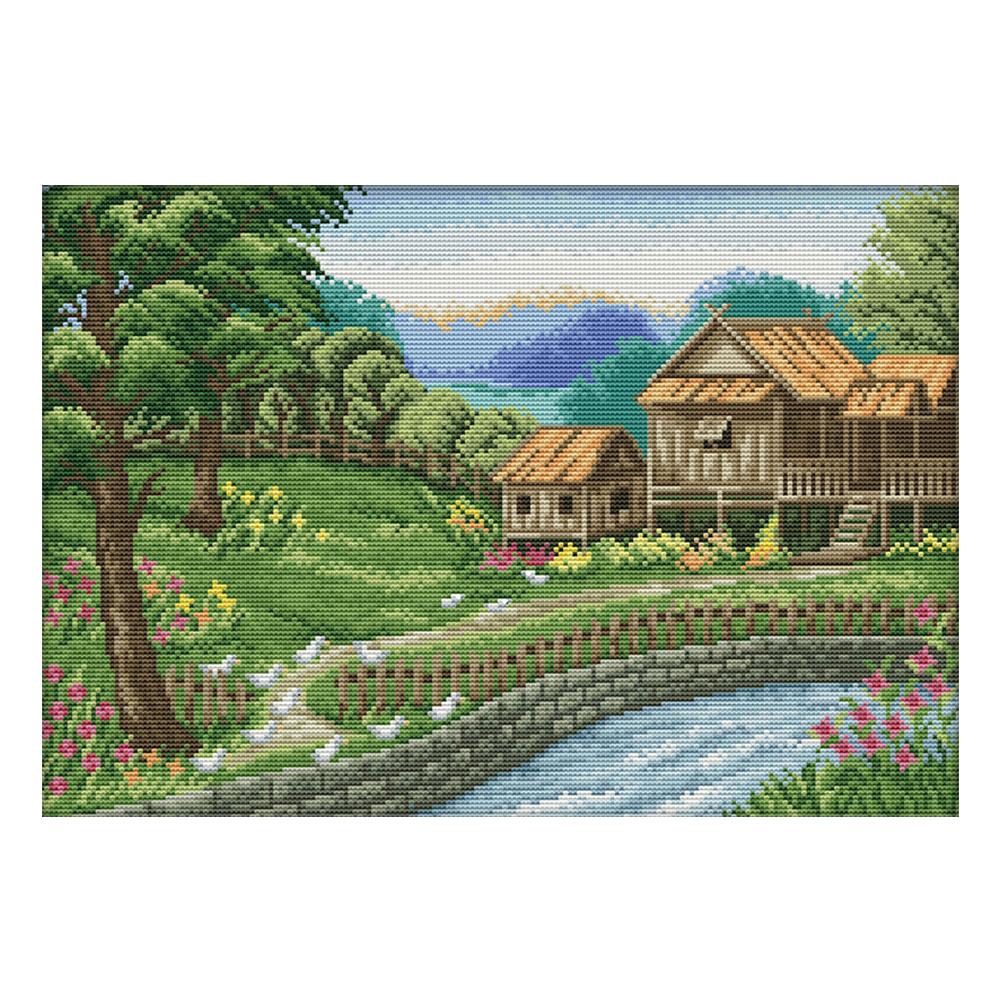 

Xanadu - 14CT Stamped Cross Stitch - 44*33cm, 501 Original