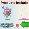 2D flache diy h&auml;ngende Diamant Kunst Kits diy Wohnkultur h&auml;ngender Charme (Rose)