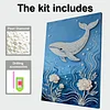 (30x40cm)Whale DIY Pearl Painting Framed Grape Handmade Pearl Material Art Kit Living Room Decor