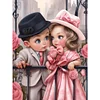 [Multi-Style]Couple-Peinture Diamant Ronde Compl&egrave;te-30*40CM